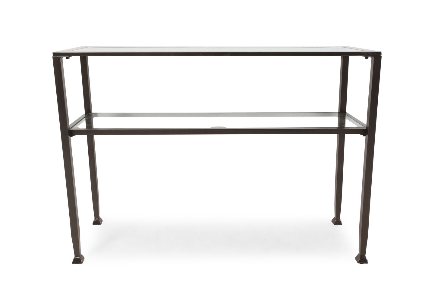 black sofa table with glass top photo - 6