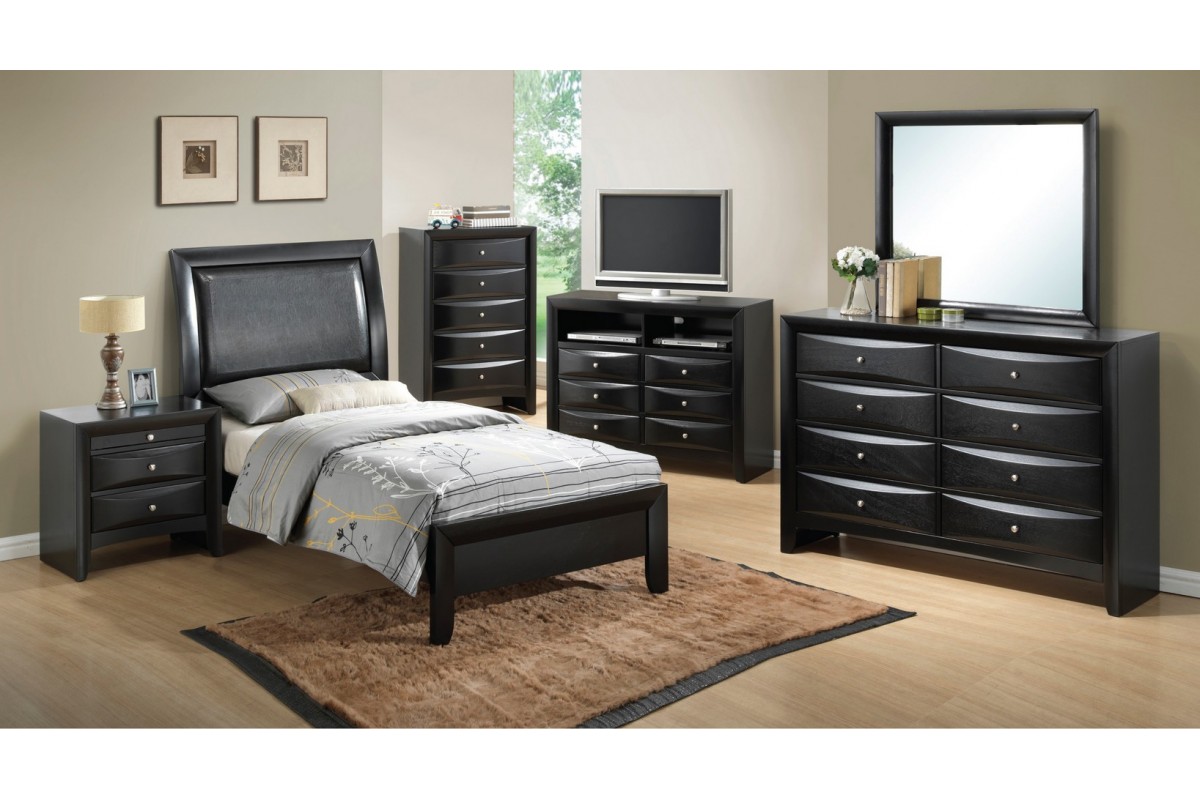black twin bedroom furniture photo - 4