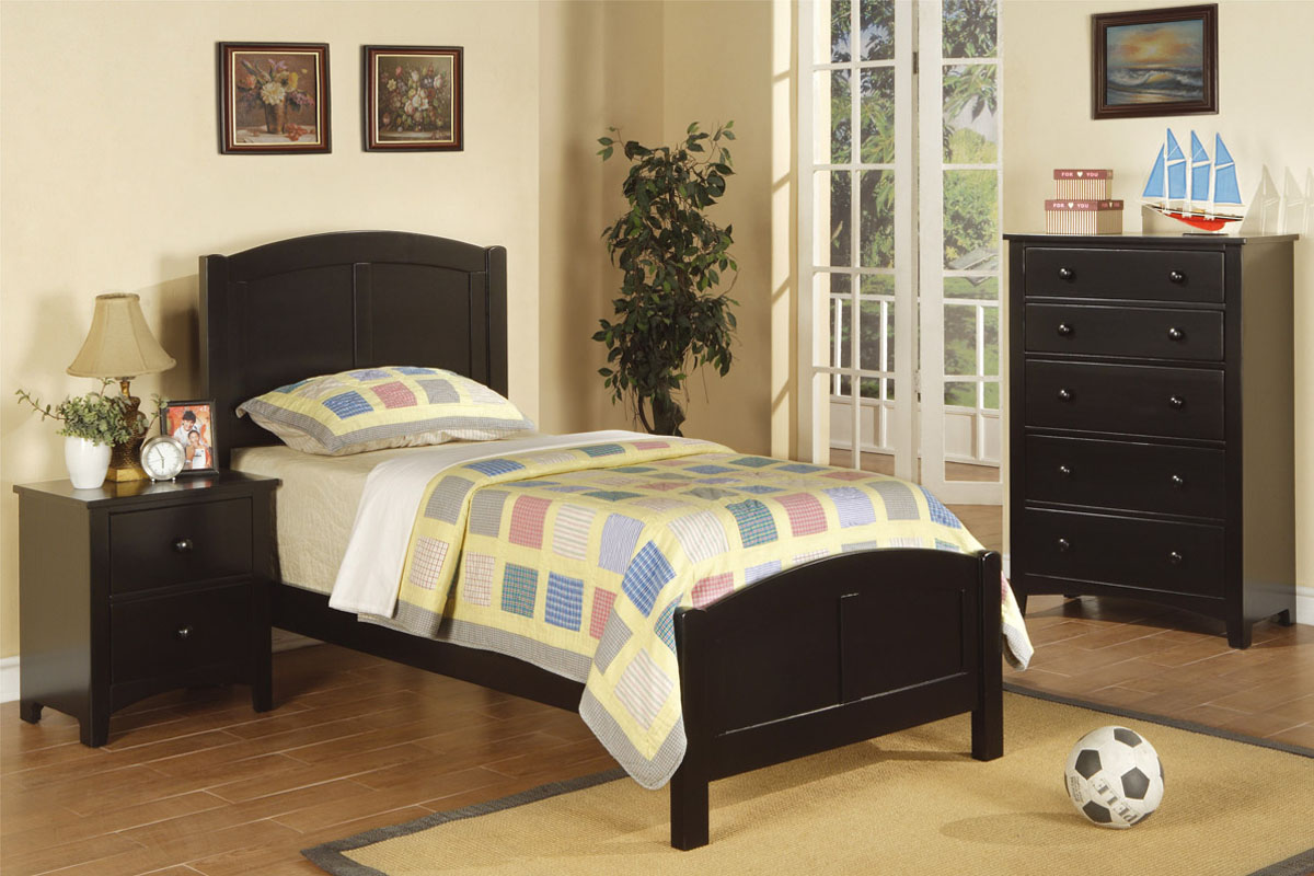black twin bedroom furniture photo - 5