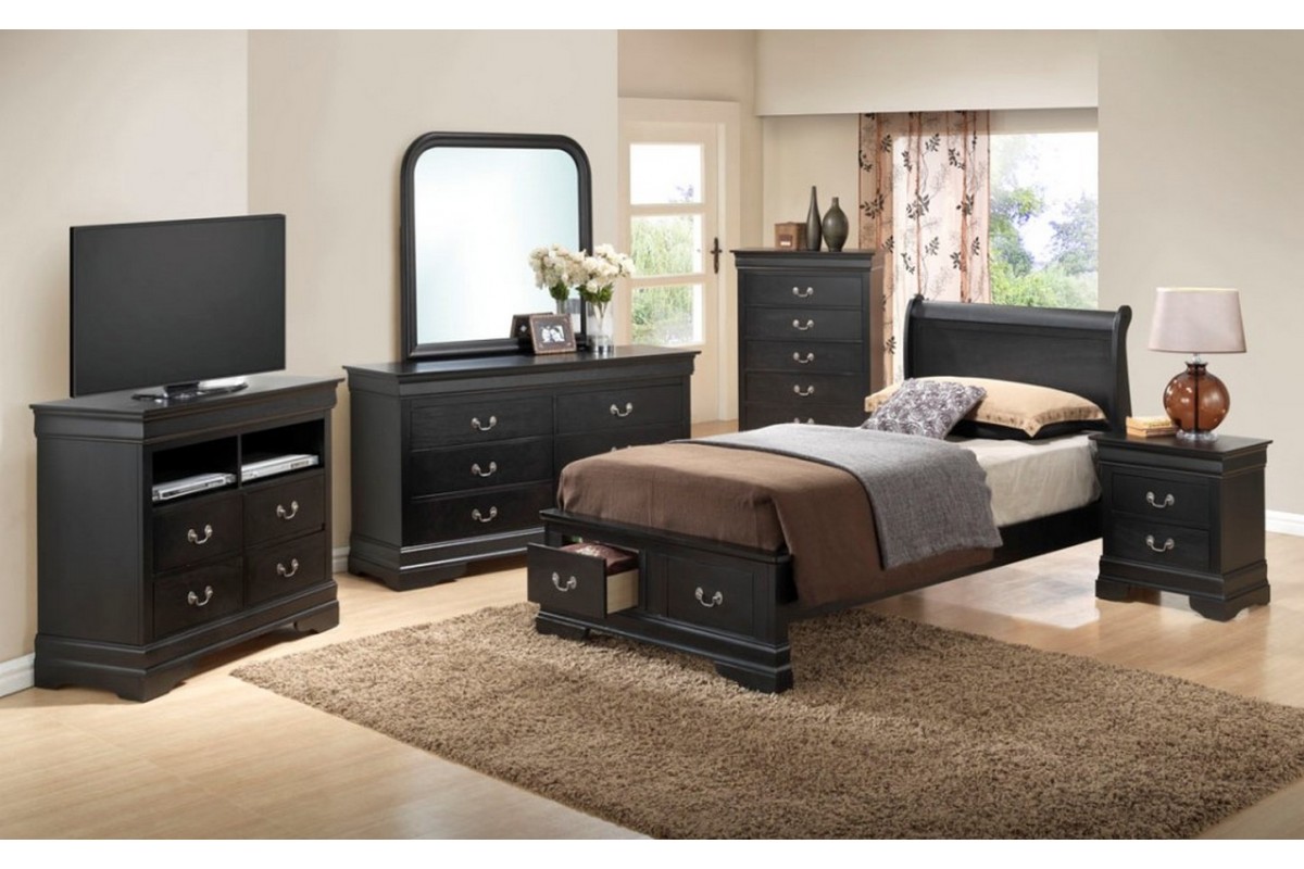 black twin bedroom furniture photo - 9
