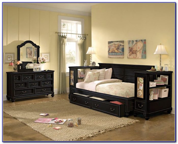 black twin bedroom furniture sets photo - 4