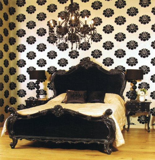 black vintage bedroom furniture photo - 7