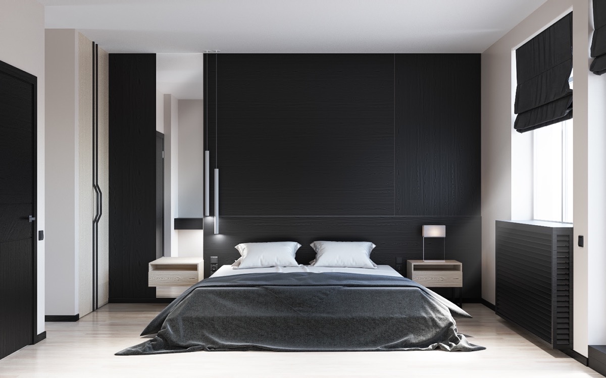black white bedroom designs photo - 6