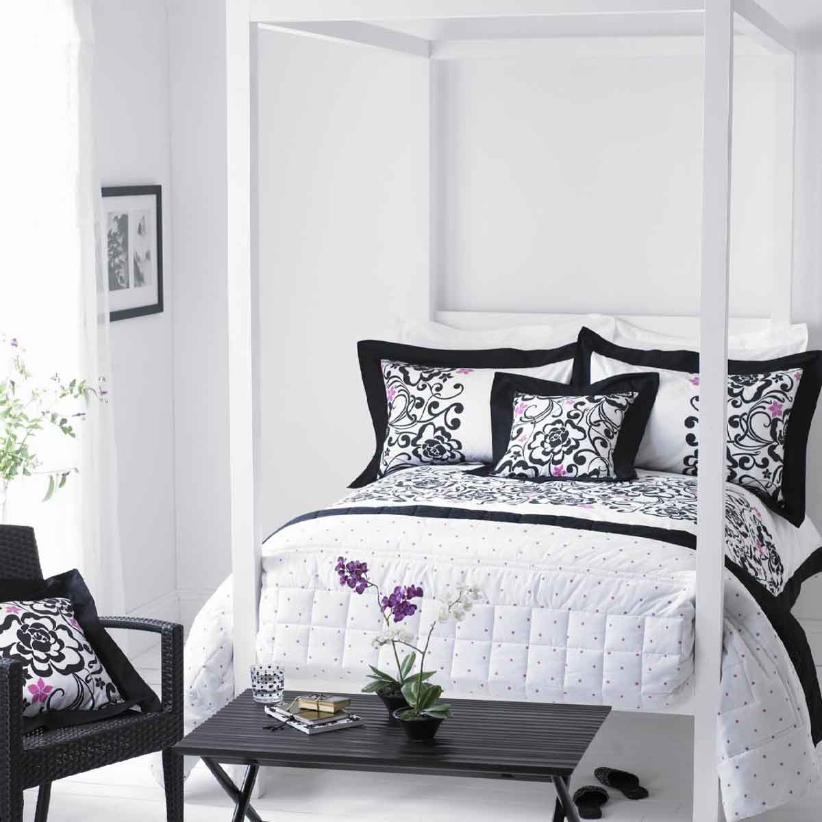 black white bedroom designs photo - 9
