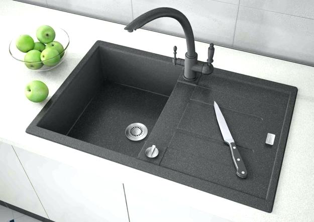 blanco black granite sink photo - 10