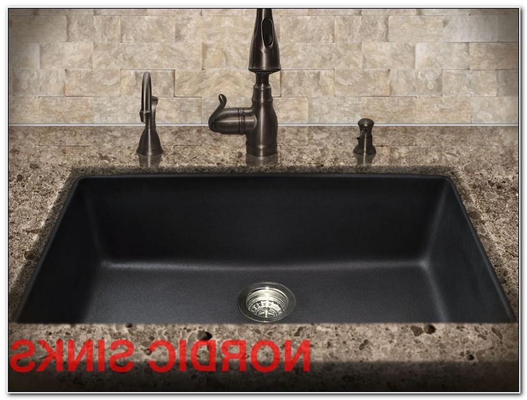 blanco black granite sink photo - 4
