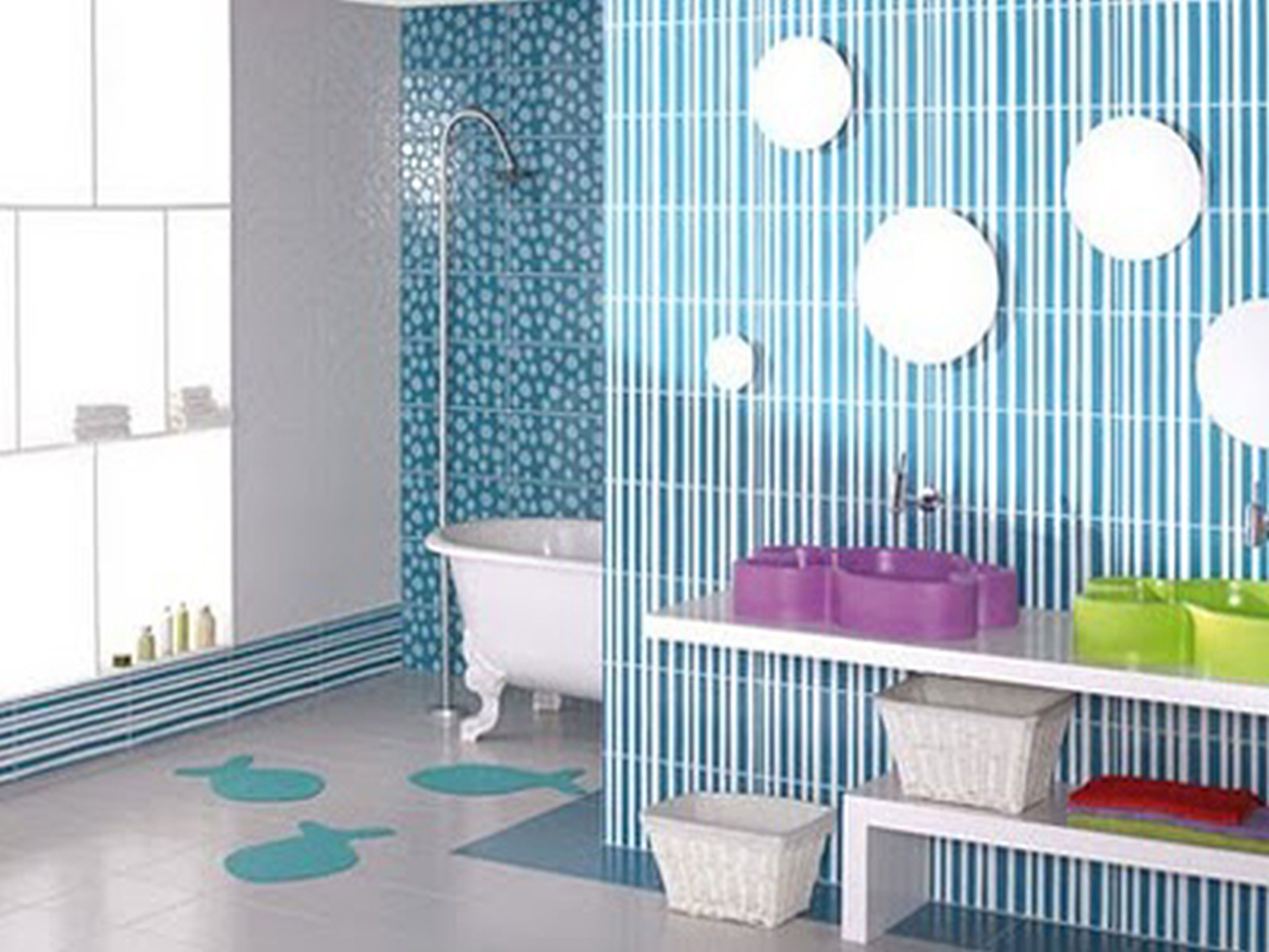 blue and green kids bathroom ideas photo - 3