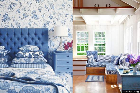 blue and white bedroom accessories photo - 6