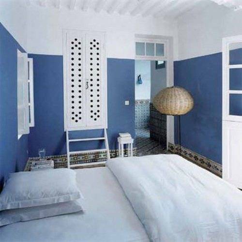 blue and white bedroom decorating ideas photo - 2