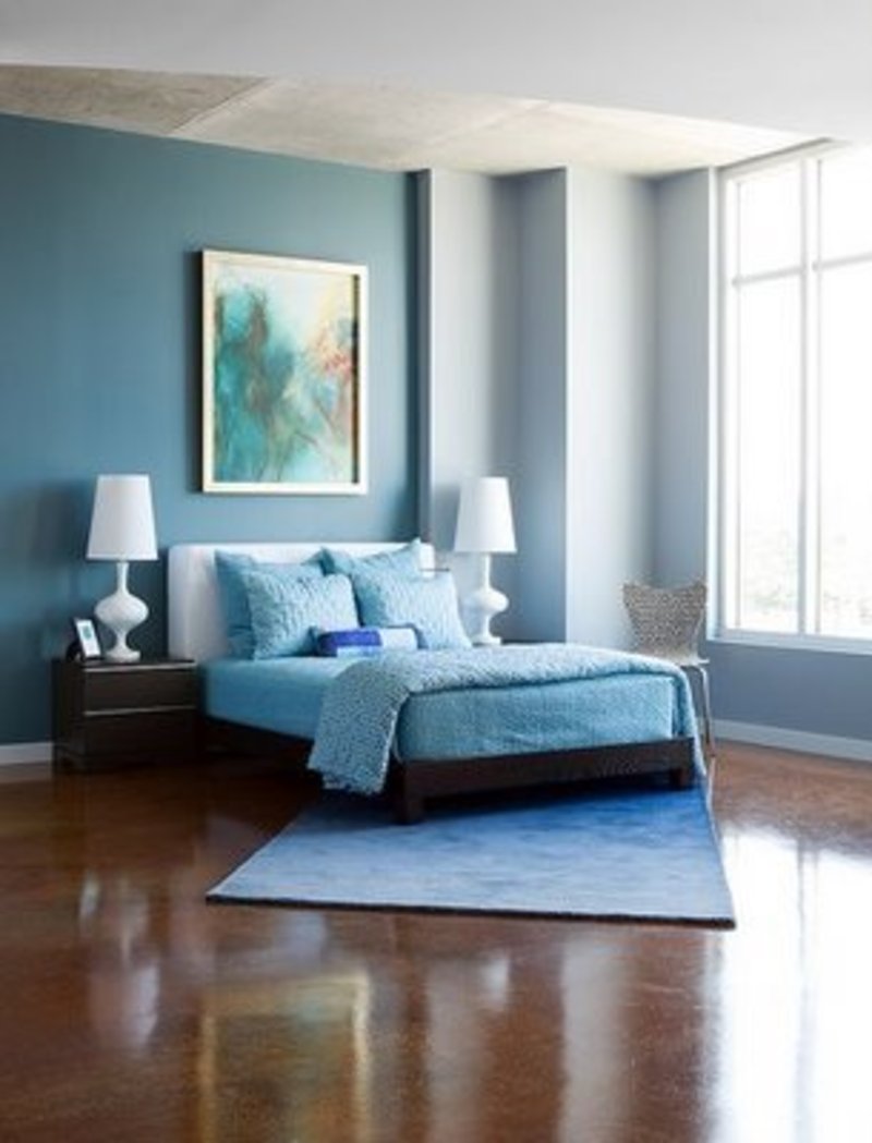 blue and white bedrooms photo - 8