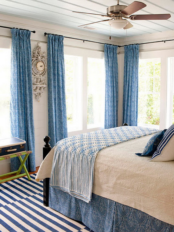 blue and white bedrooms designs photo - 3
