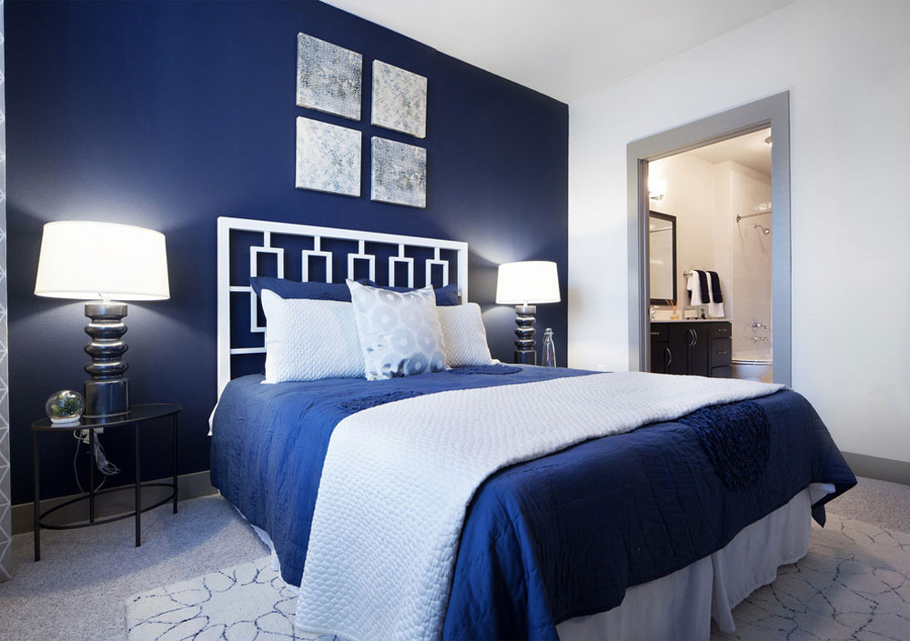 blue and white bedrooms designs photo - 6
