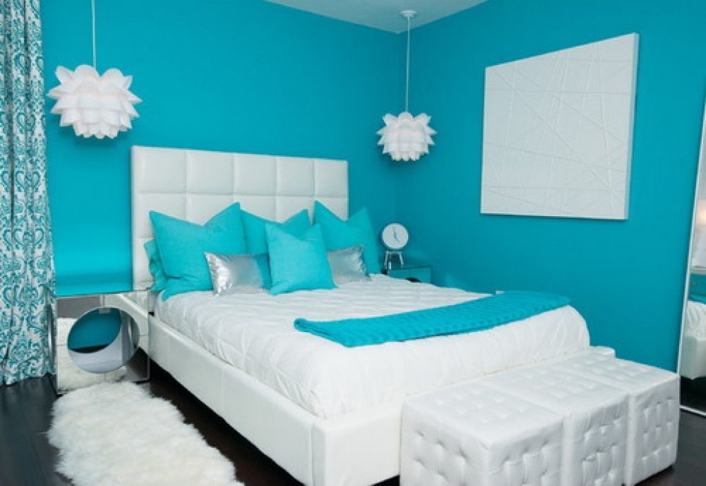 blue and white bedrooms for girls photo - 6