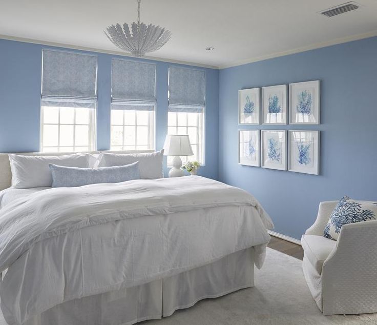 blue and white cottage bedrooms photo - 8