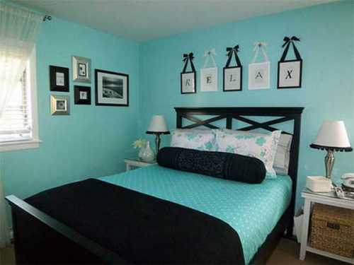 blue black bedroom designs photo - 2