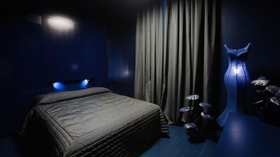blue black bedroom designs photo - 8