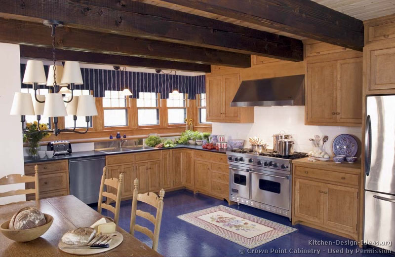 blue country kitchen designs photo - 6