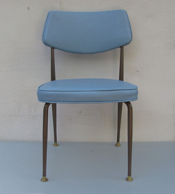 blue retro kitchen chairs photo - 5