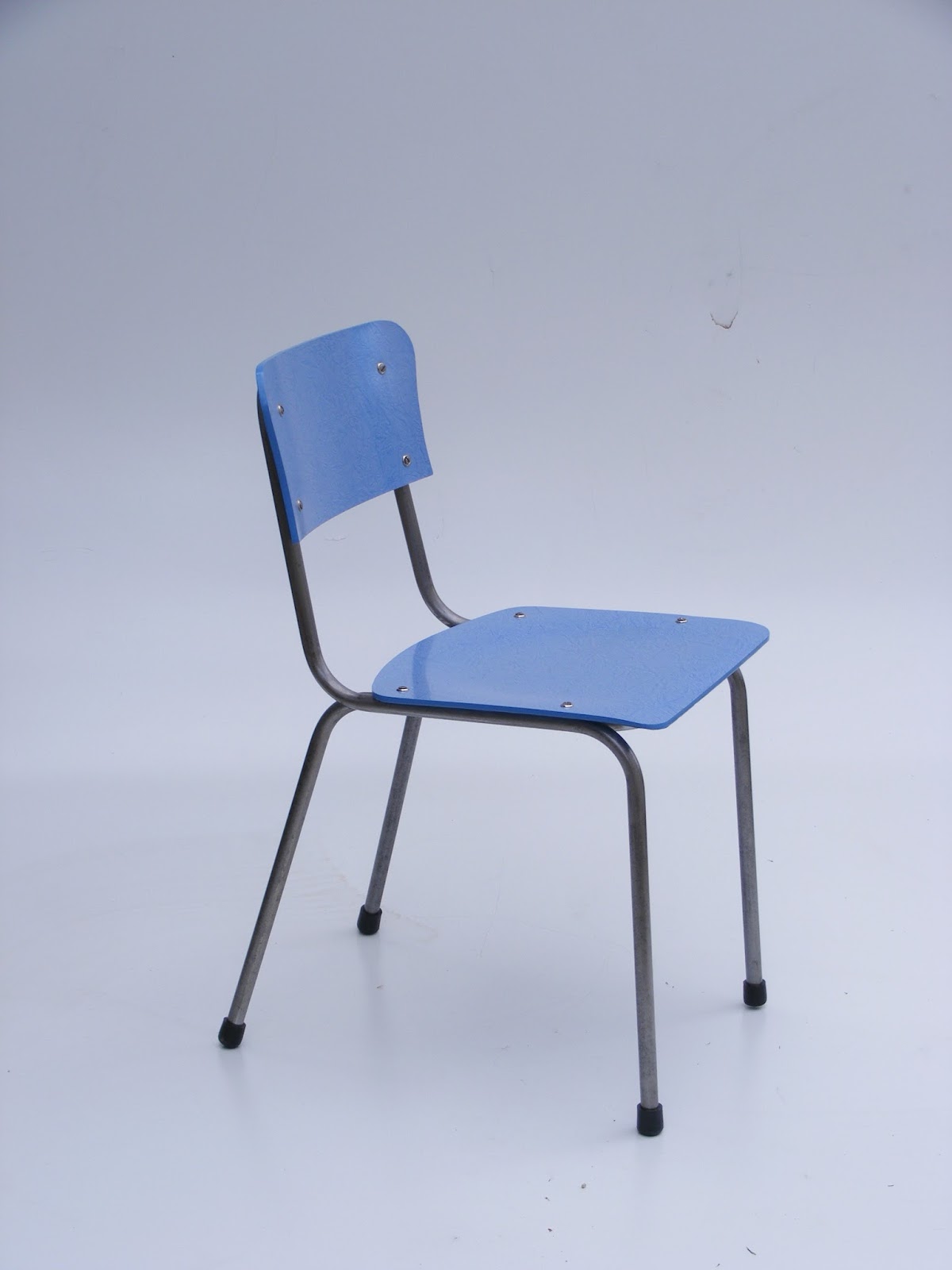blue retro kitchen chairs photo - 8