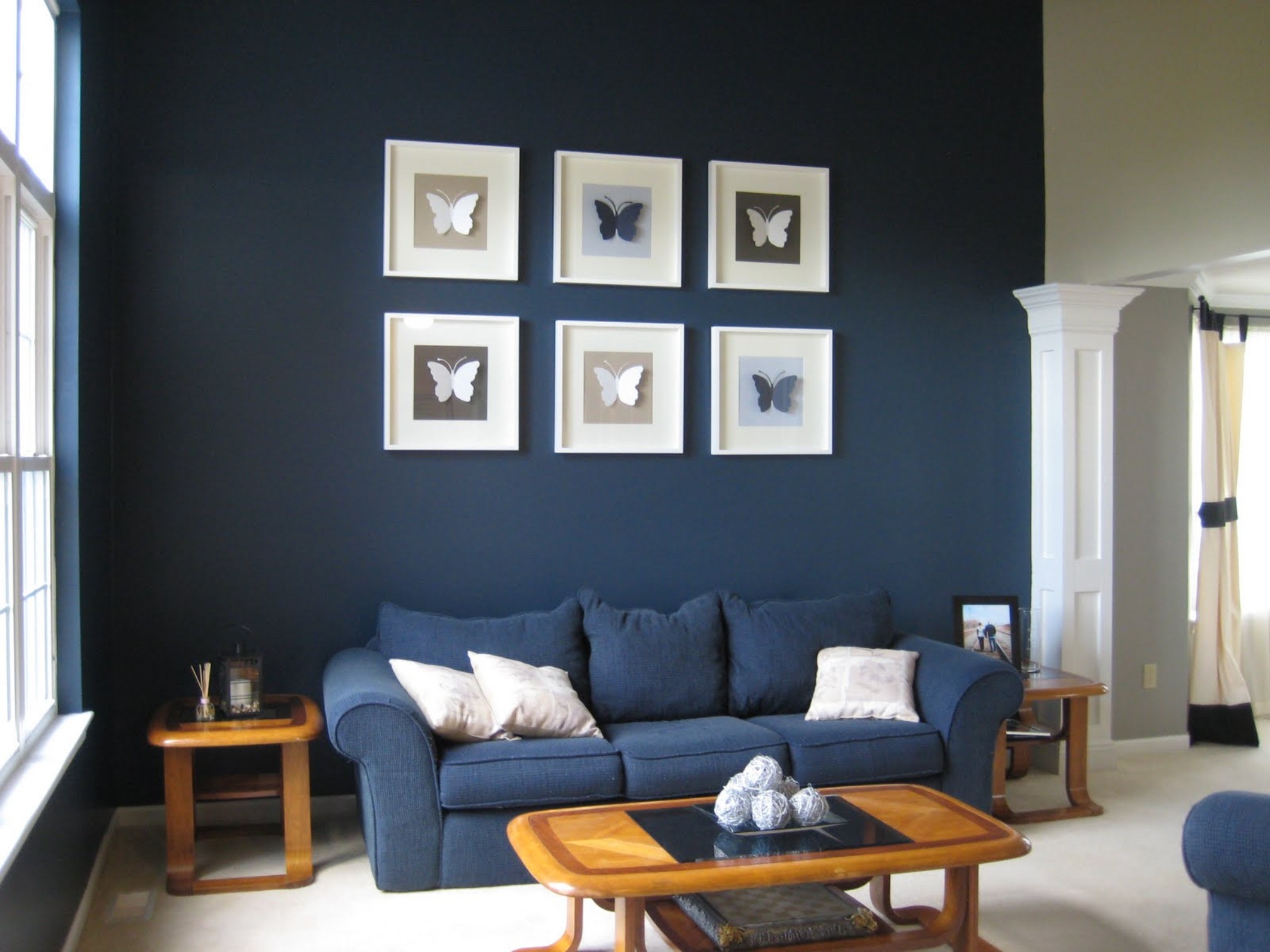 blue room with white furniture photo - 10