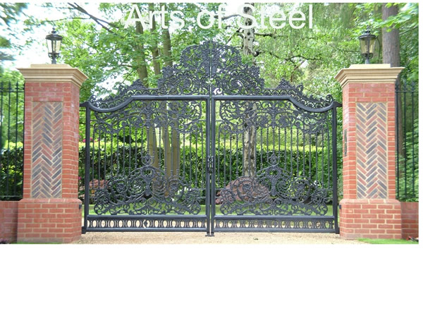 brick gate entrance designs photo - 3