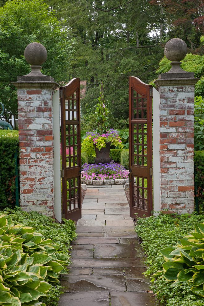brick gate entrance designs photo - 8