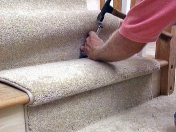 carpet runner for stairs installation photo - 6