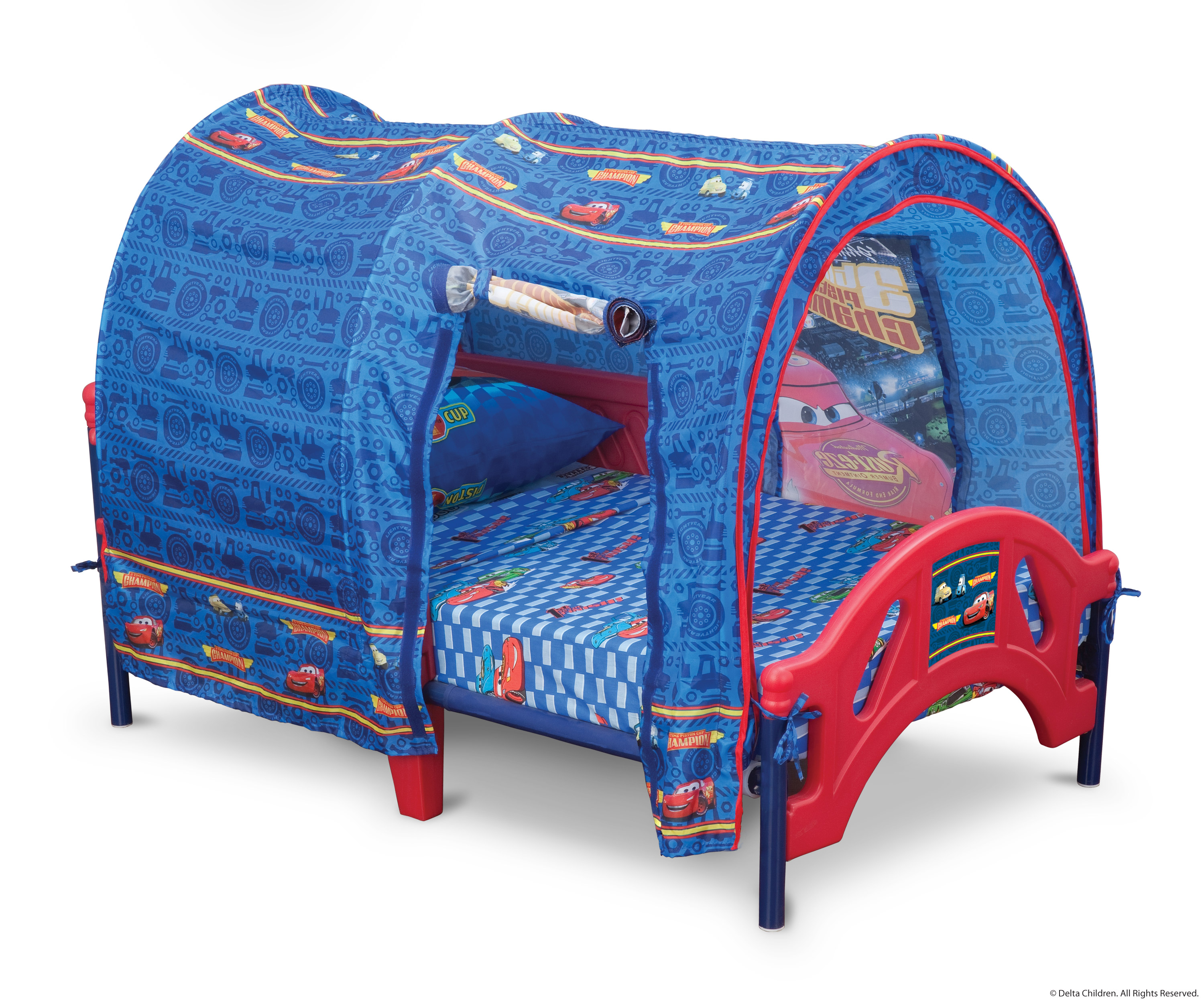 cars toddler bed with tent photo - 4