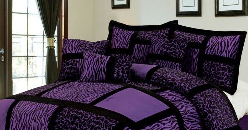 cheetah print and purple bedroom photo - 8