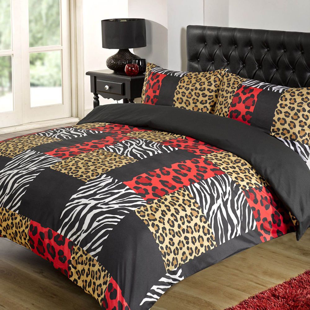 cheetah print and red bedroom photo - 8