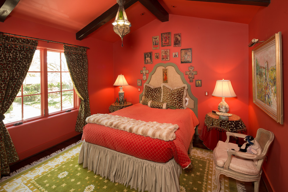cheetah print and red bedroom photo - 9