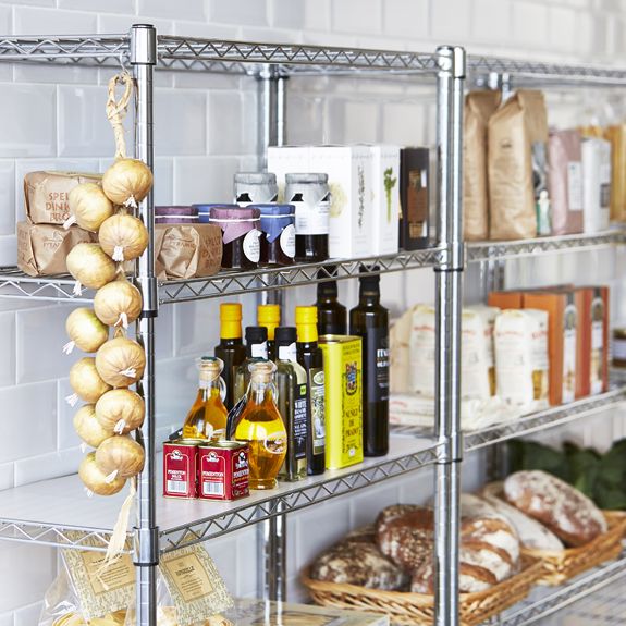chrome pantry shelving systems photo - 10