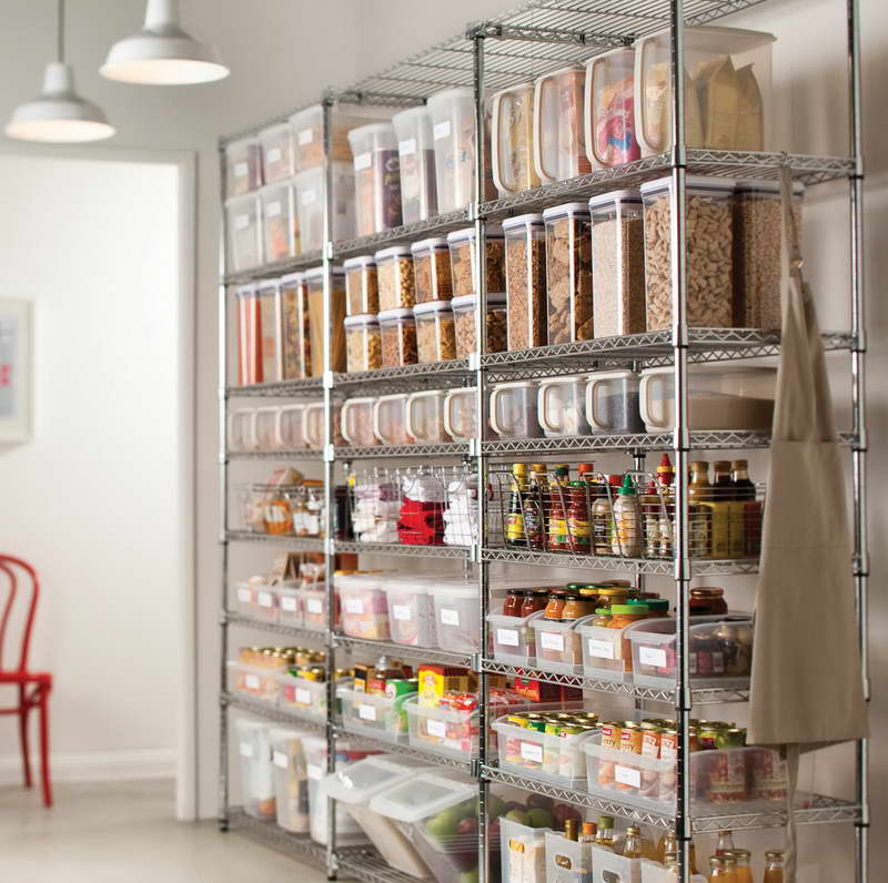 chrome pantry shelving systems photo - 5