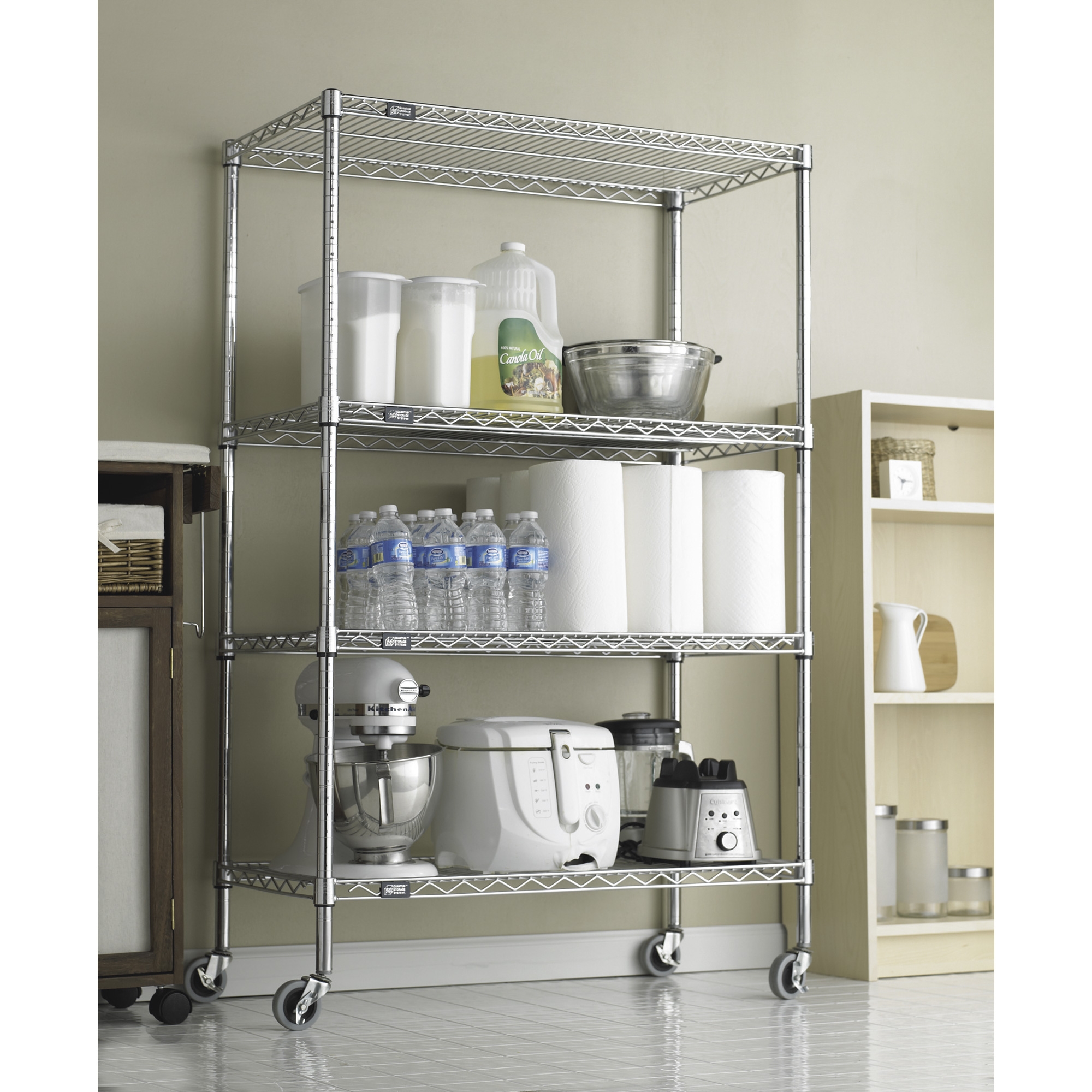 chrome pantry shelving systems photo - 7