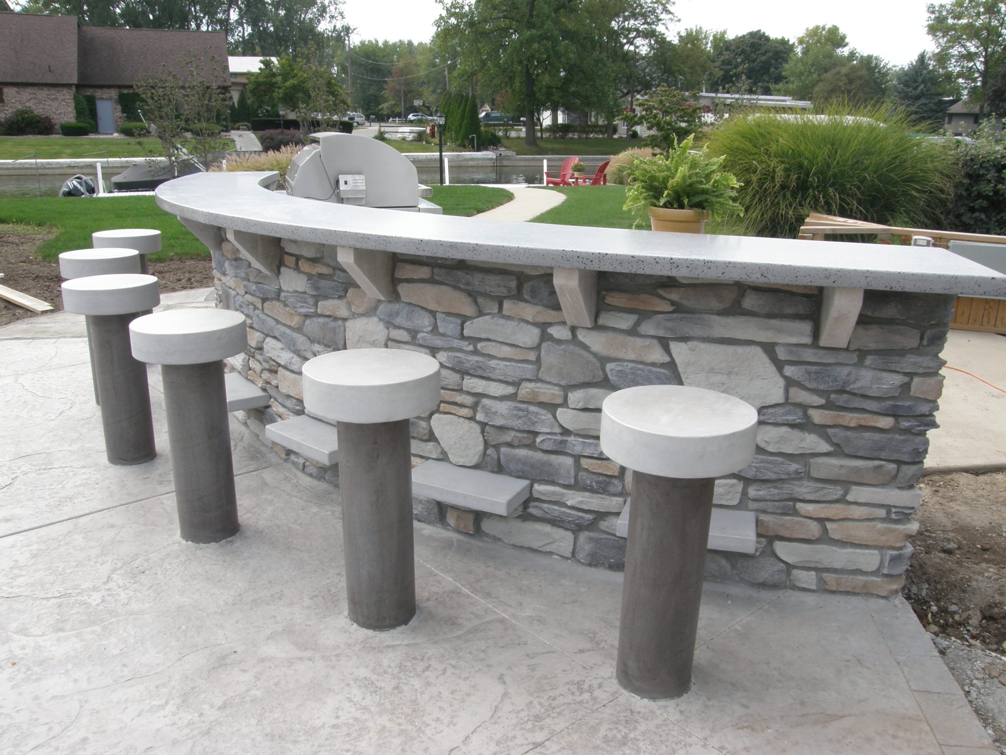 concrete outdoor bar designs photo - 2