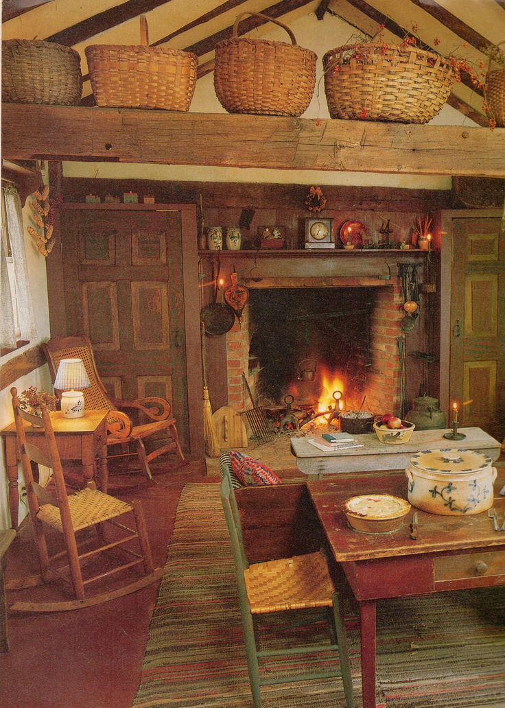 country kitchen fireplaces pictures photo - 1