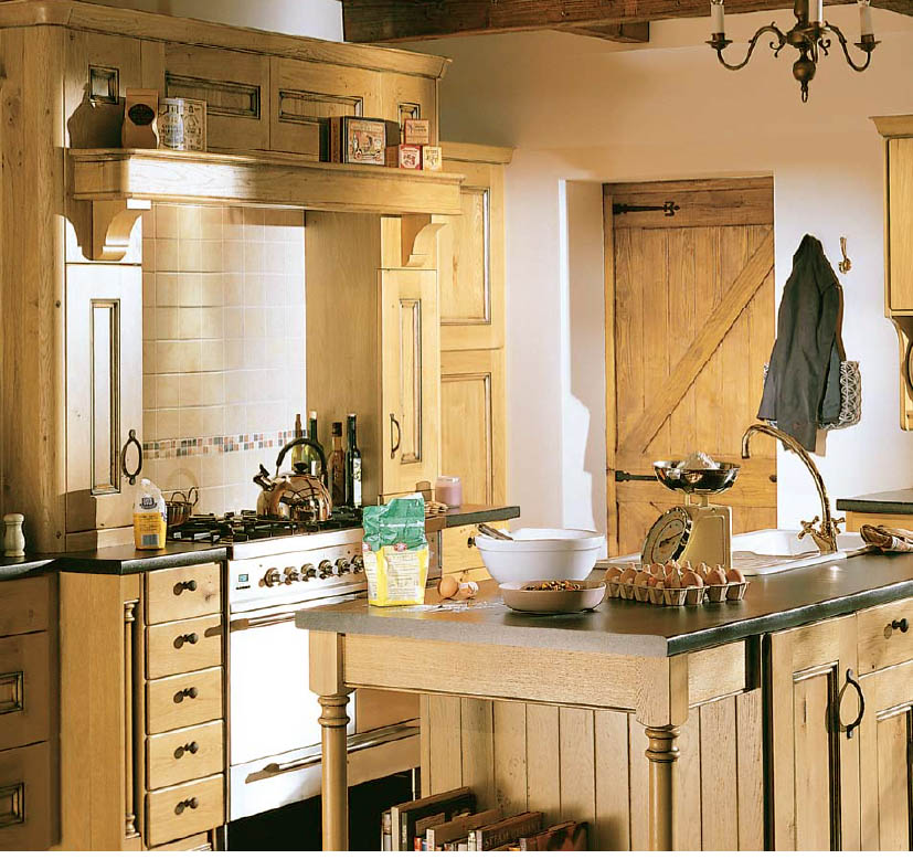 country style kitchen cabinets design photo - 6