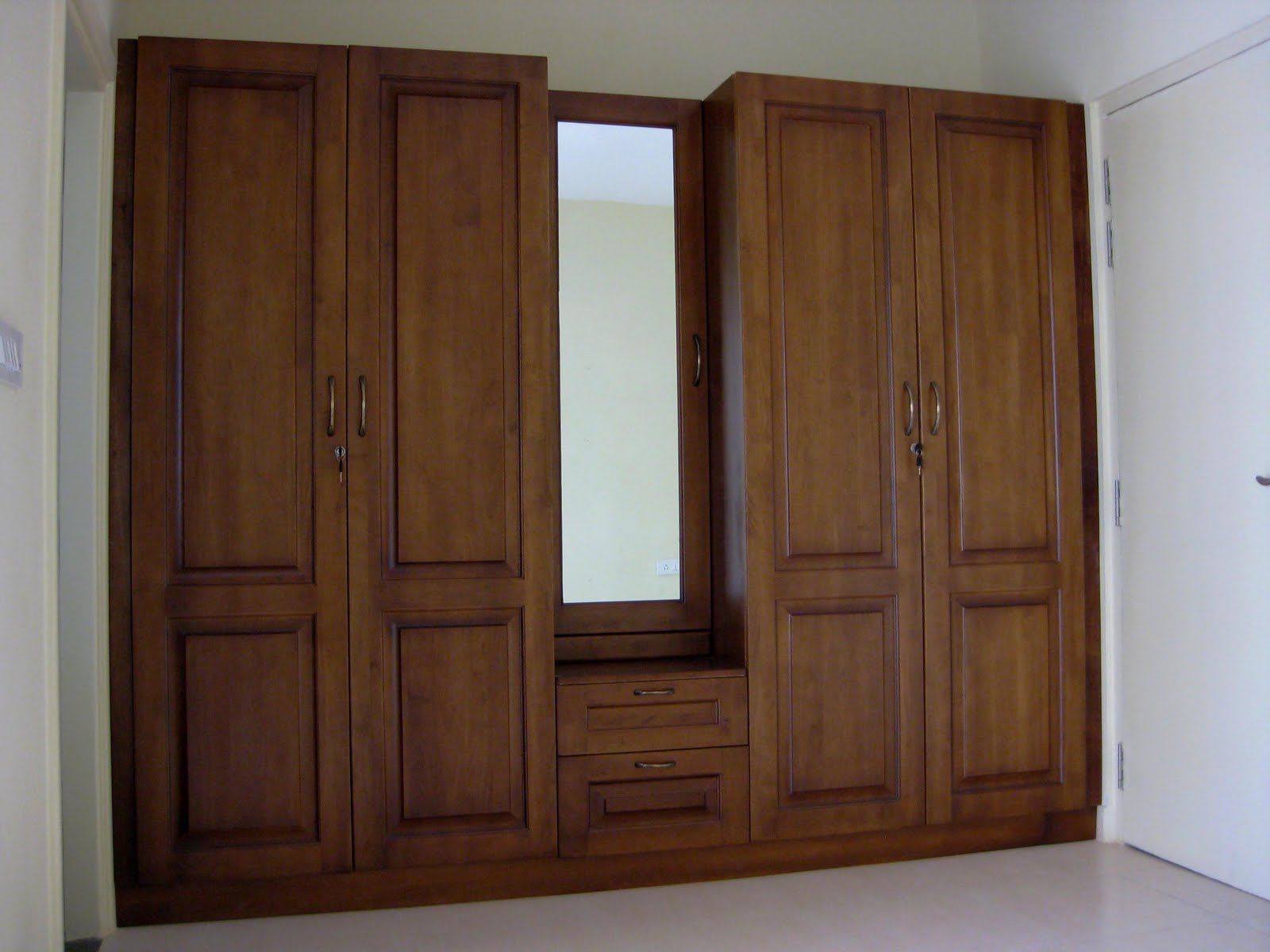 cupboard designs with mirror photo - 1