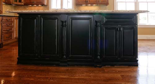 custom black kitchen cabinets photo - 7