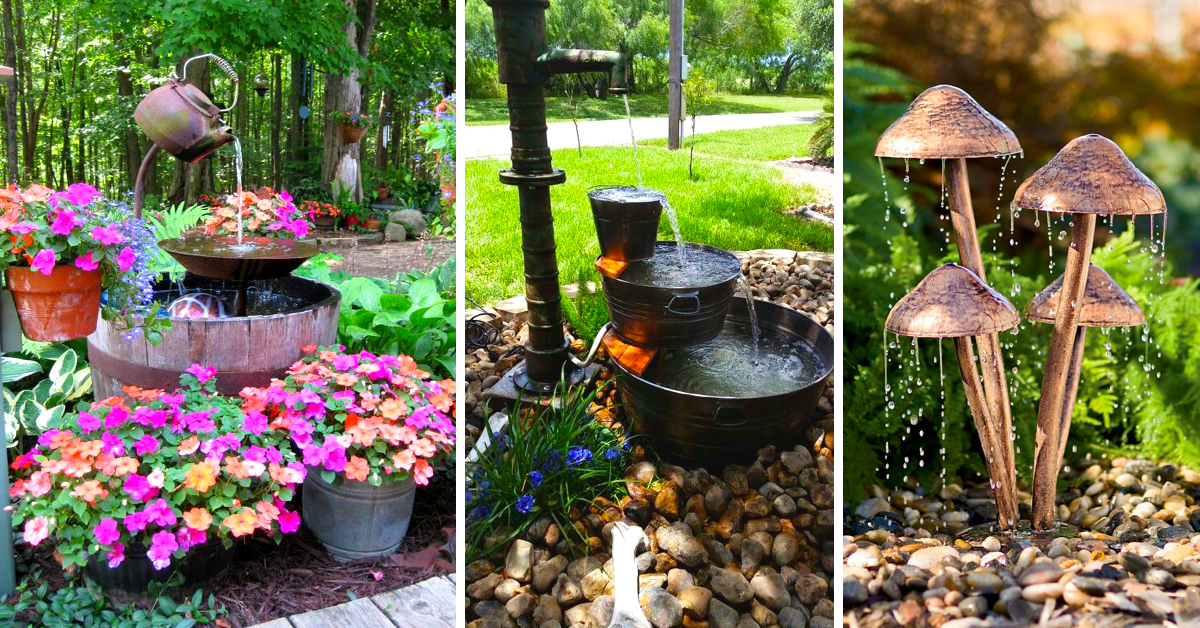 diy outdoor garden fountains photo - 10