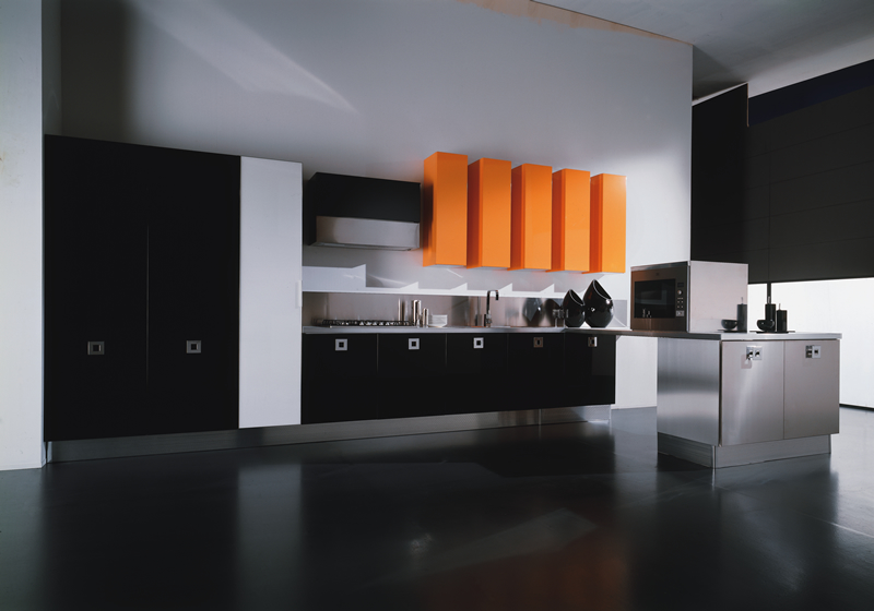 elegant black kitchen cabinets photo - 5