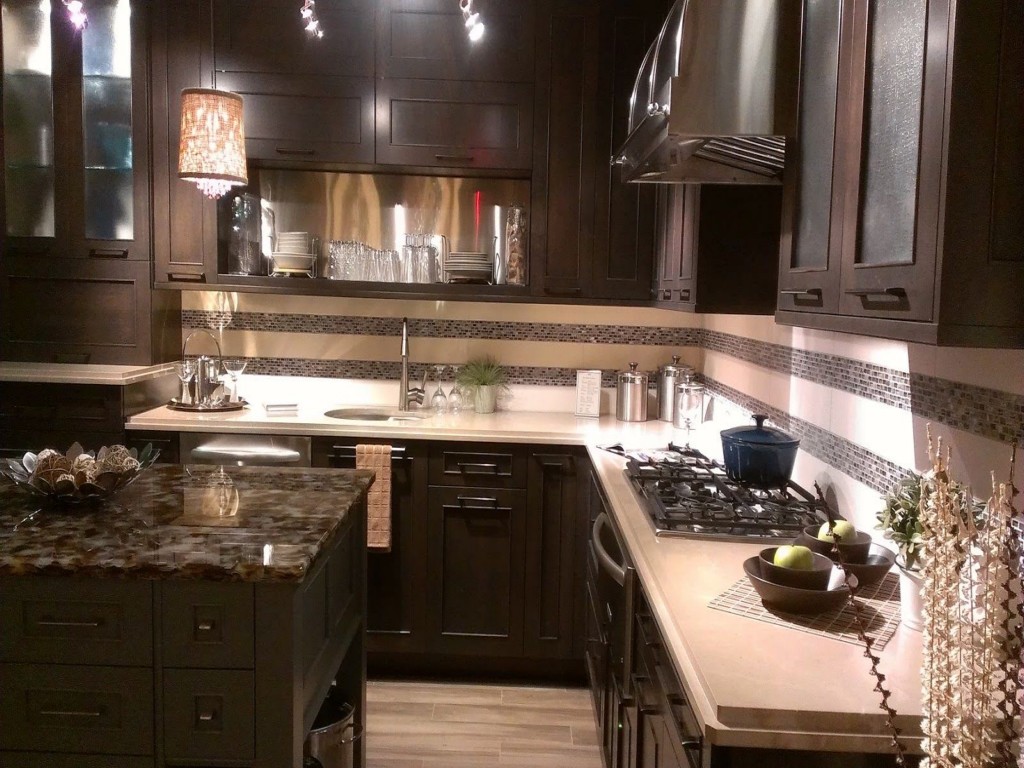 elegant black kitchen cabinets photo - 9