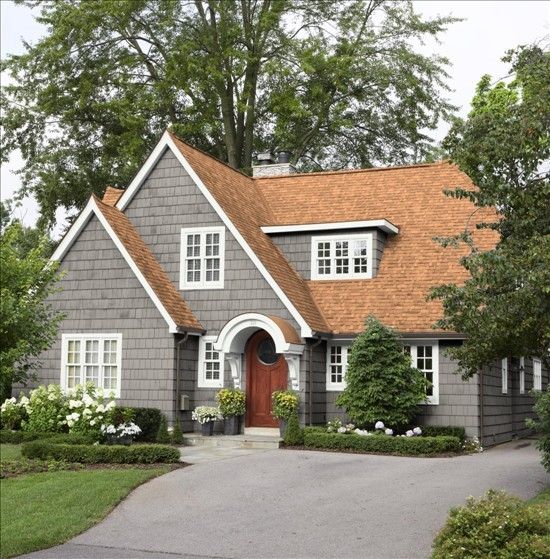 exterior paint colors brown roof photo - 2