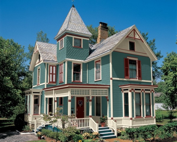 exterior paint colors victorian houses photo - 1