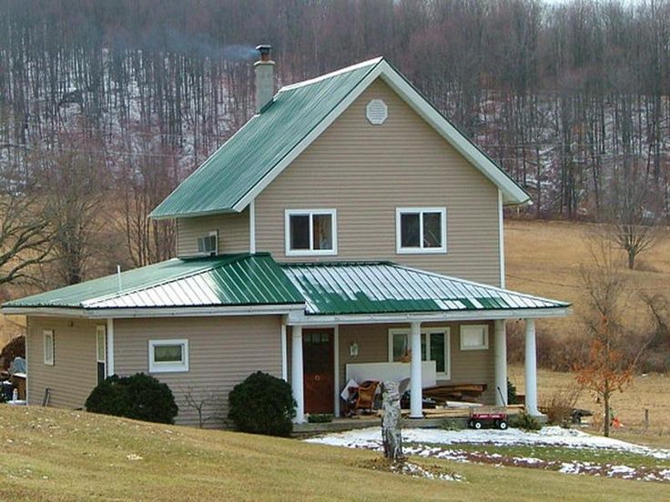 exterior paint colors with green roof photo - 8