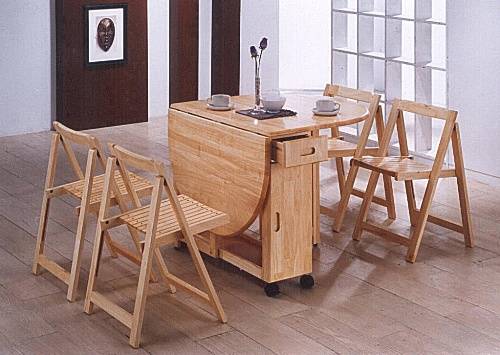 folding kitchen table and 4 chairs photo - 2