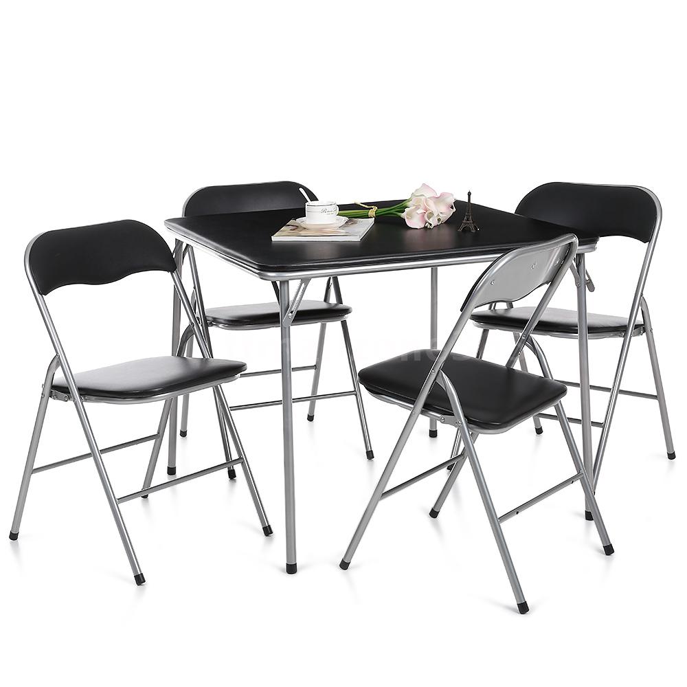 folding kitchen table and 4 chairs photo - 4