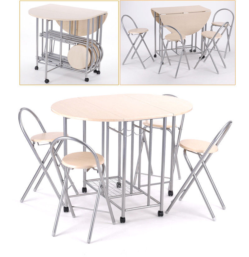 folding kitchen table and 4 chairs photo - 7