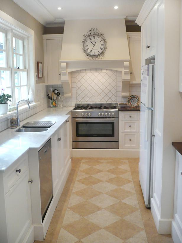 french country galley kitchen photo - 6