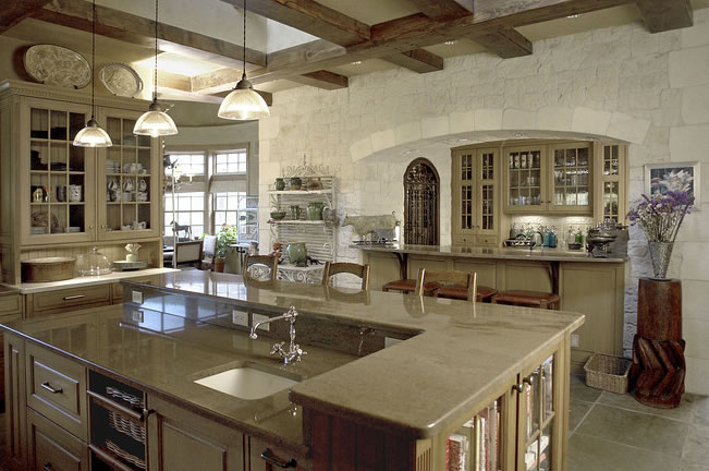 french country gourmet kitchen photo - 2